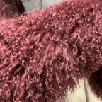 The Valentra — Merlot Mongolian Shearling Coat