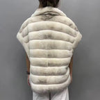 The Aurelline — Ivory Rex Rabbit Fur Vest