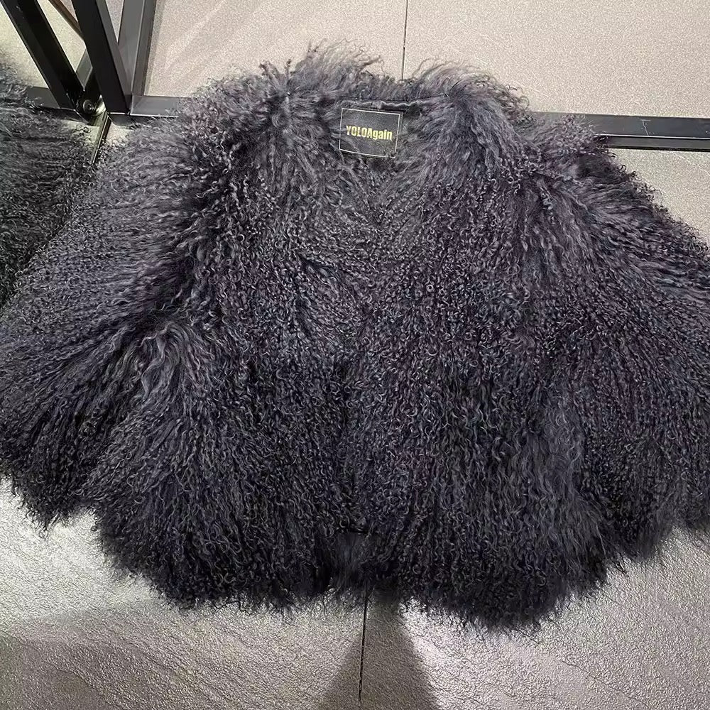 The Ravanne — Obsidian Mongolian Shearling Coat