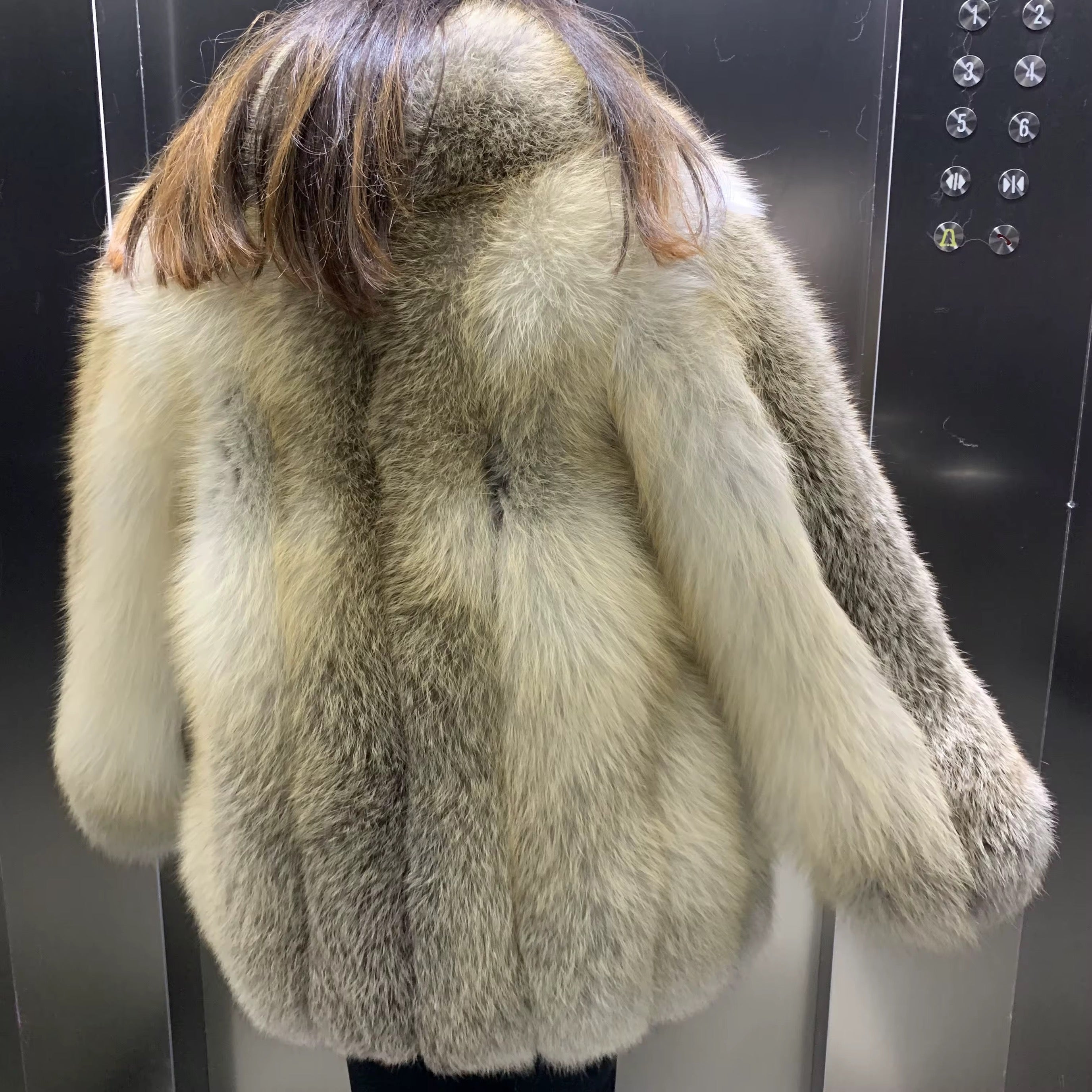 La Dorelle — Champagne Fox Mid Coat