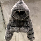 The Varelle — Silver Frost Fox Hooded Jacket