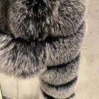 The Varelle — Silver Frost Fox Hooded Jacket