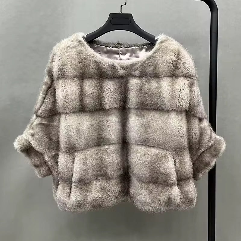 La Sera — Mink Cashmere Poncho