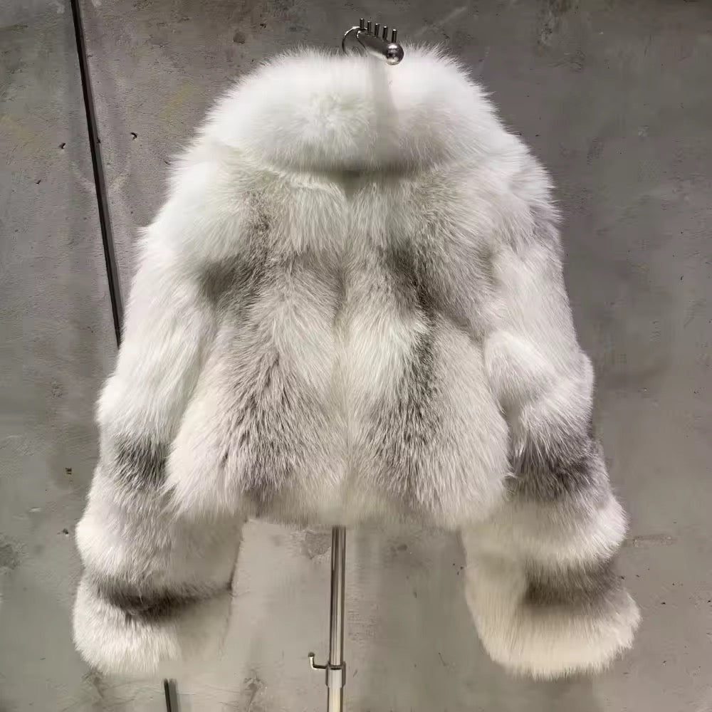 La Celestina — Frosted Silver Cropped Jacket