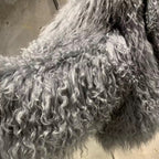 The Ardenté — Storm Silver Mongolian Shearling Coat