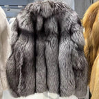 La Mérivelle — Silver Fox Fur Jacket