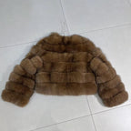 La Aurelia — Golden Fox Cropped Luxury Jacket