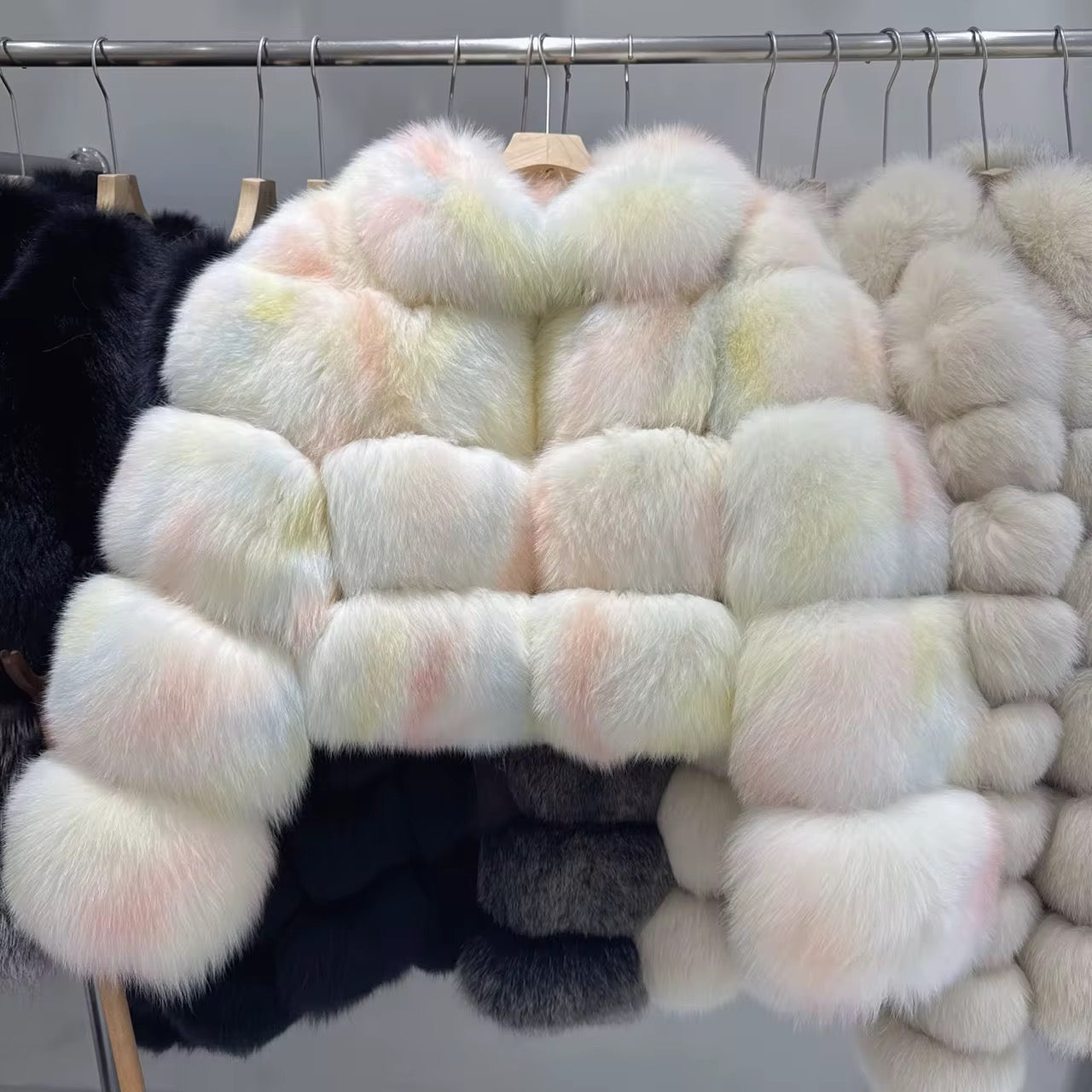 Opal Aurora Luxe Fox Fur Jacket