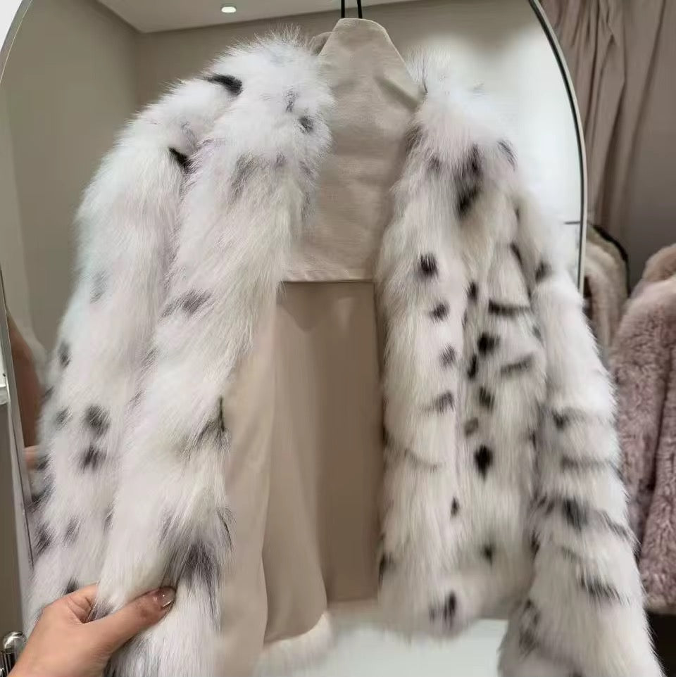 The Valen Lynx — Snow Lynx Fox Fur Jacket