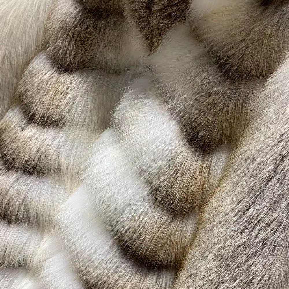 The Élivarre — Winter Veil White Fox Long Coat