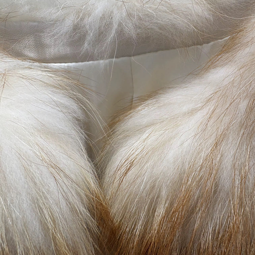 La Sera — Striped Fox Cropped Coat