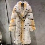 The Marcellé — Snow Lynx Patterned Long Coat