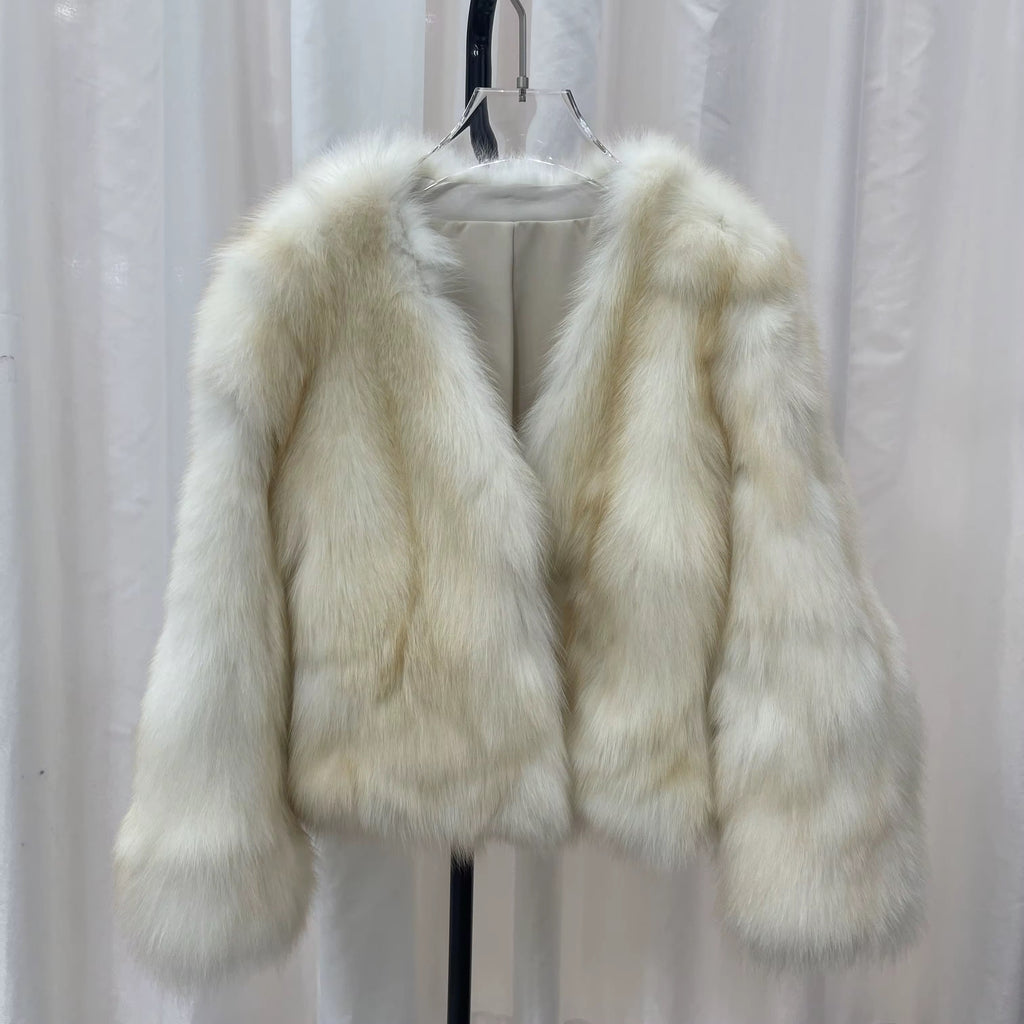 The Verona — Arctic White Fox Fur Jacket