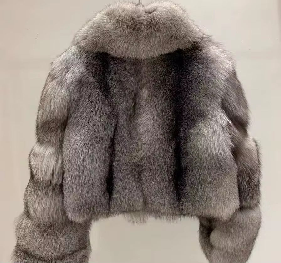 Il Notturno — Silver Fox Cropped Evening Jacket