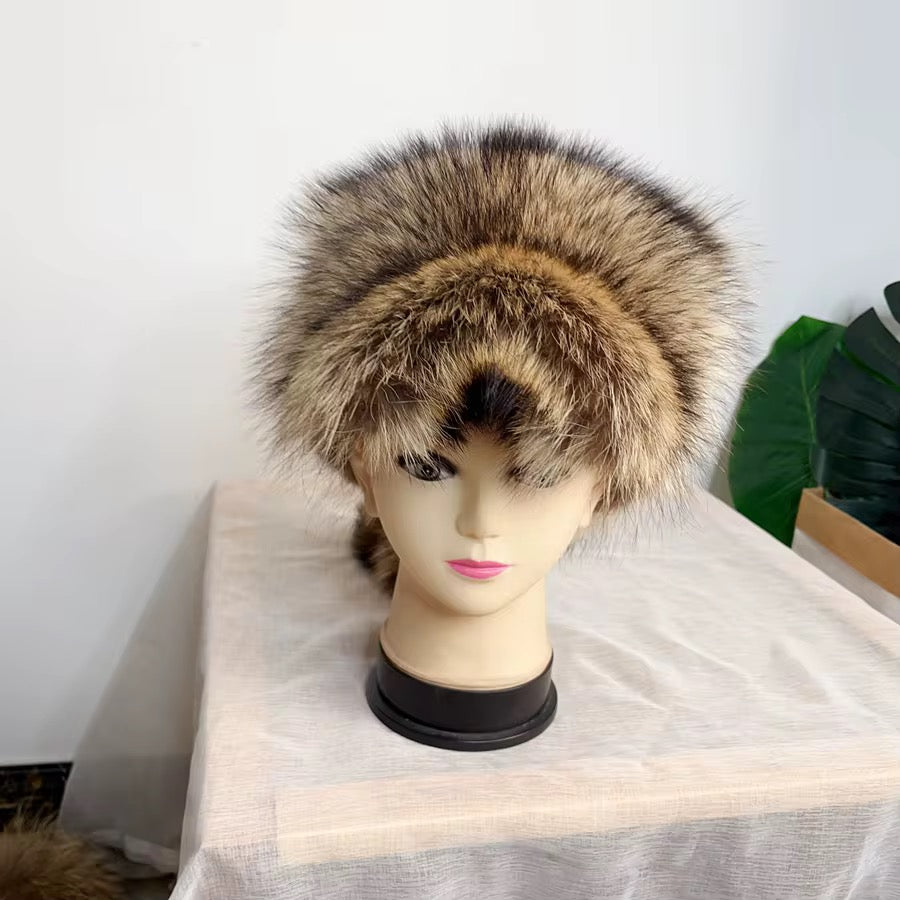 Russian-style Raccoon Fur Cossack Hat