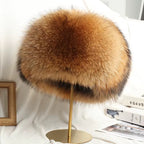 Golden Red Fox Fur Trapper Hat