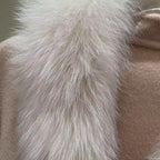 La Rosea Duo — Blush Wool and Fox Cape