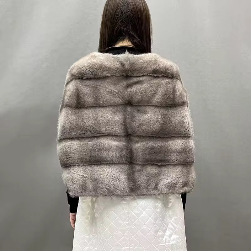 La Sera — Mink Cashmere Poncho