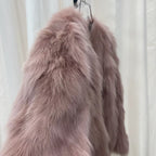 The Verona Rosé — Blush Fox Fur Jacket