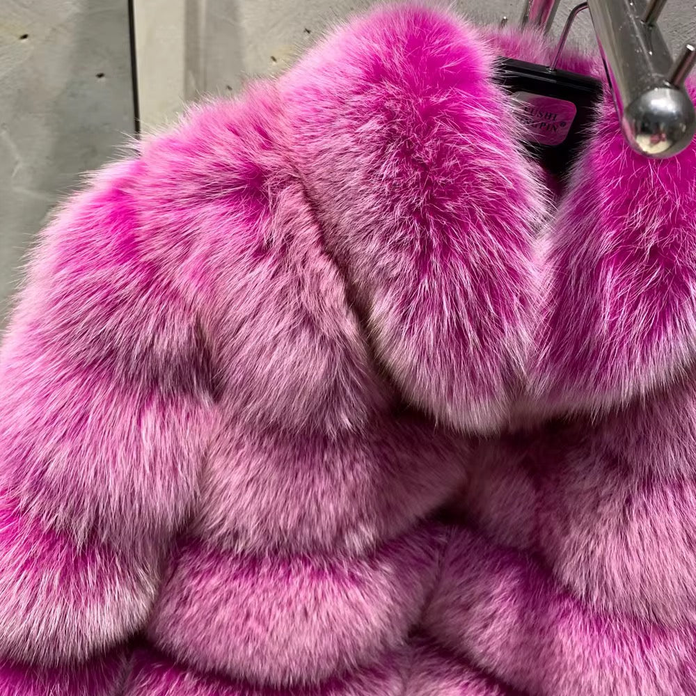 La Fuschienne — Fuchsia Fox Statement Coat