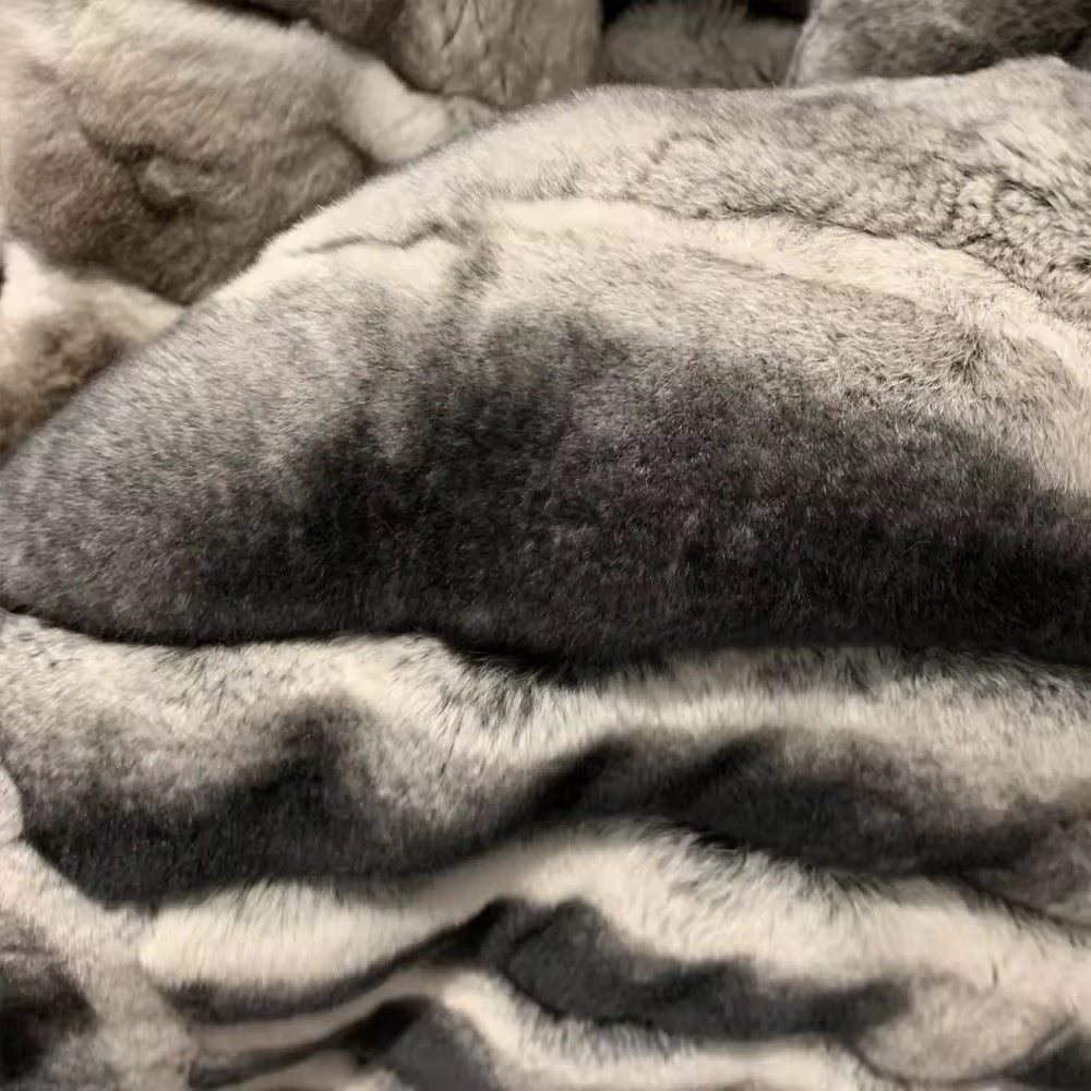 The Marcelline — Silver Rex Rabbit Fur Vest