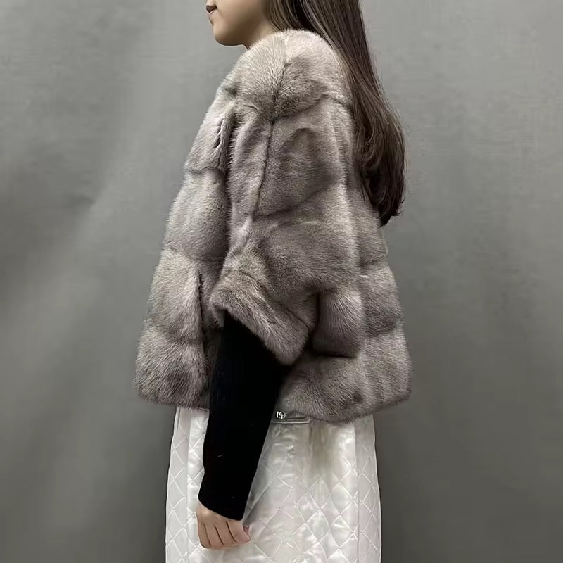 La Sera — Mink Cashmere Poncho