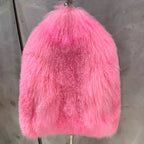 The Rosavine — Blush Flame Mongolian Shearling Coat