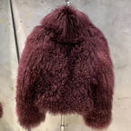 The Valentra — Merlot Mongolian Shearling Coat