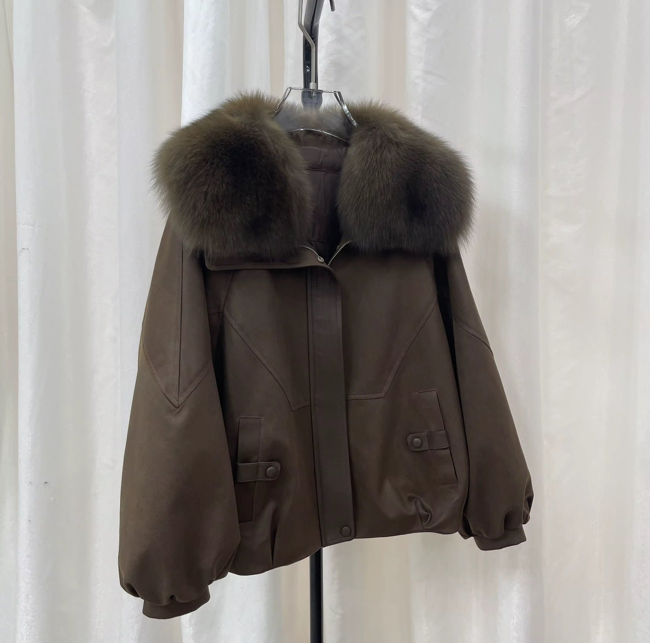 The Monte Atelier Bomber — Suede & Rabbit Fur Collar