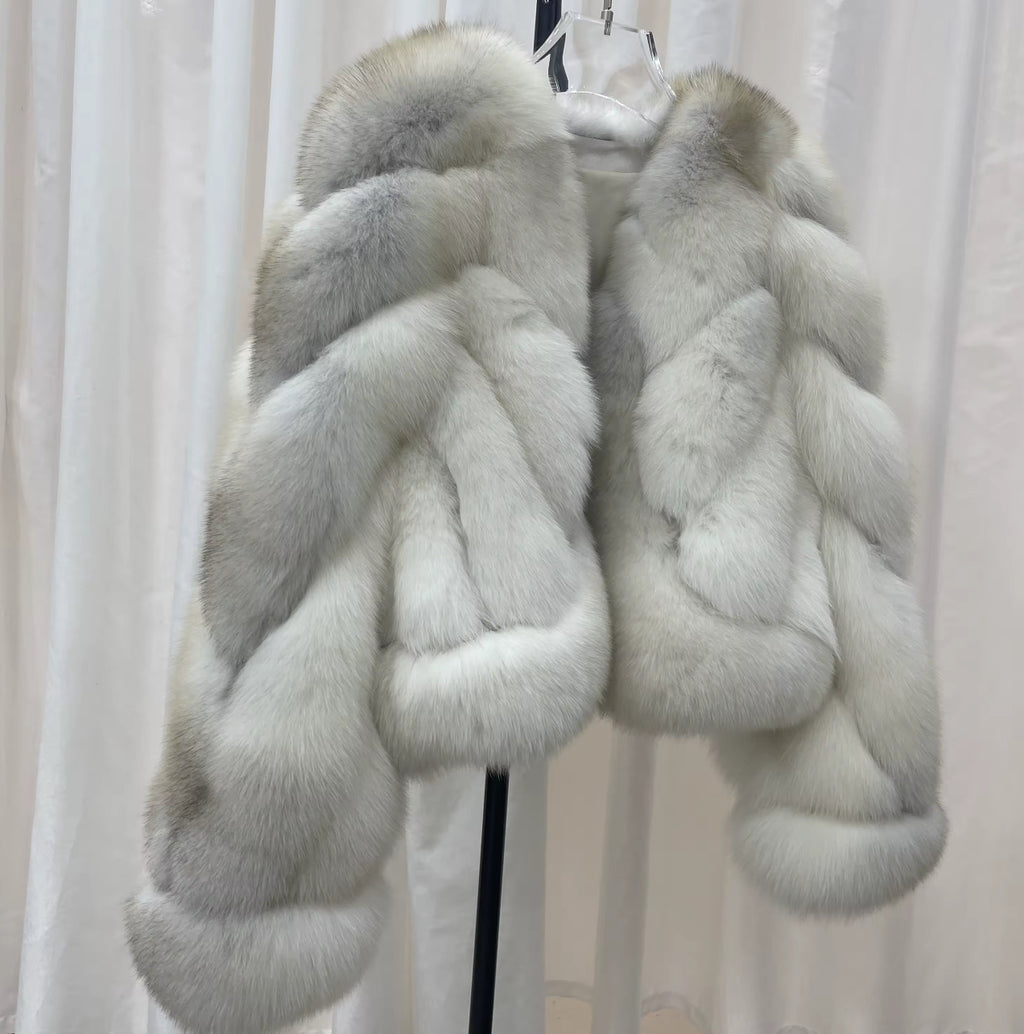 The Bianca Ciel — Silver-White Fox Fur Coat