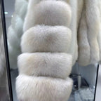 La Bianca — White Arctic Fox Cropped Coat