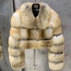 Le Dorval — Champagne Fox Cropped Coat