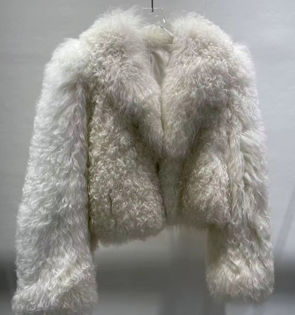 The Celene — Mongolian Lamb Fur Jacket