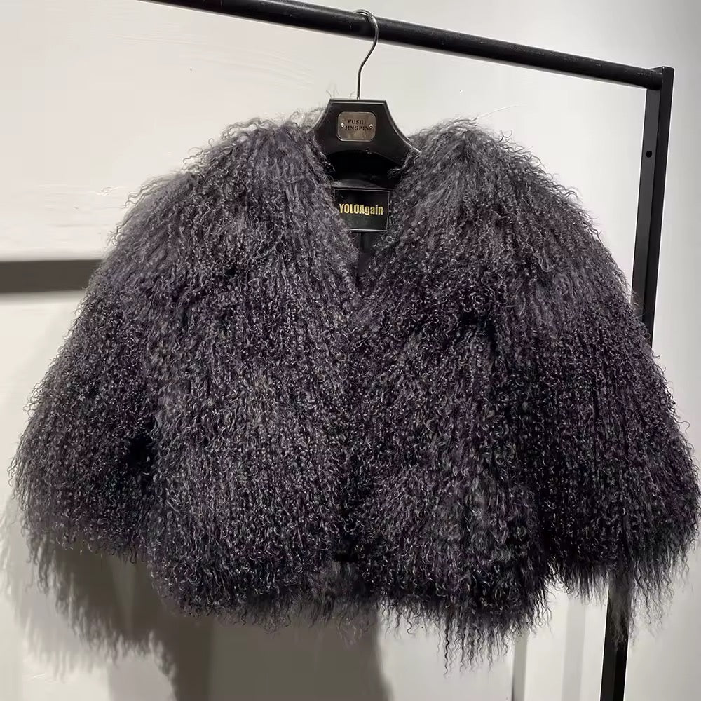 The Ravanne — Obsidian Mongolian Shearling Coat