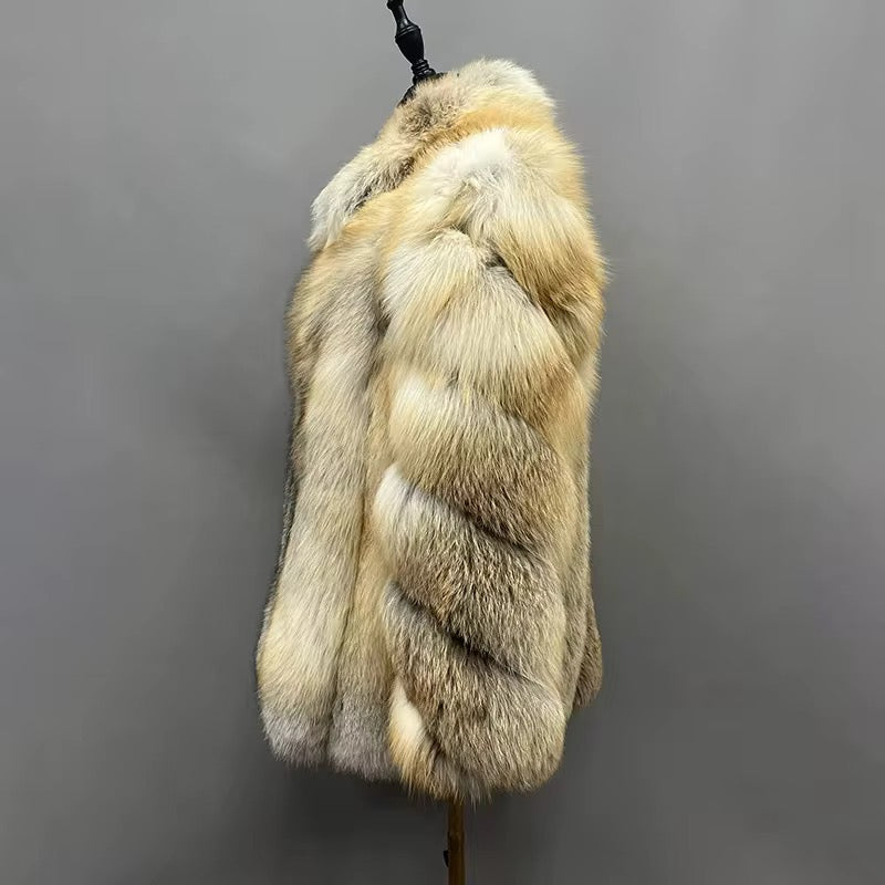 La Regina — Golden Fox Full-Length Coat