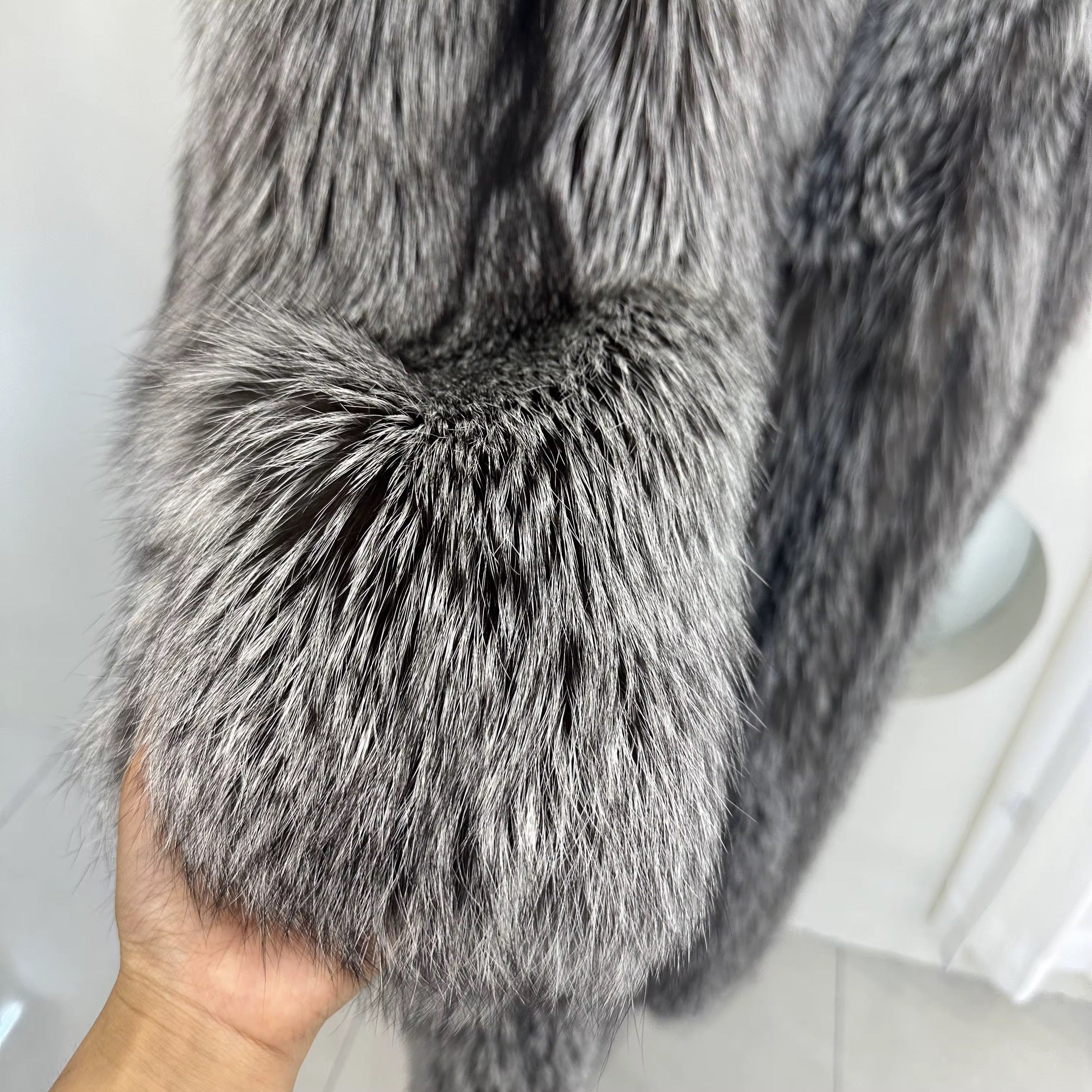 La Lunga — Silver Fox Full-Length Coat