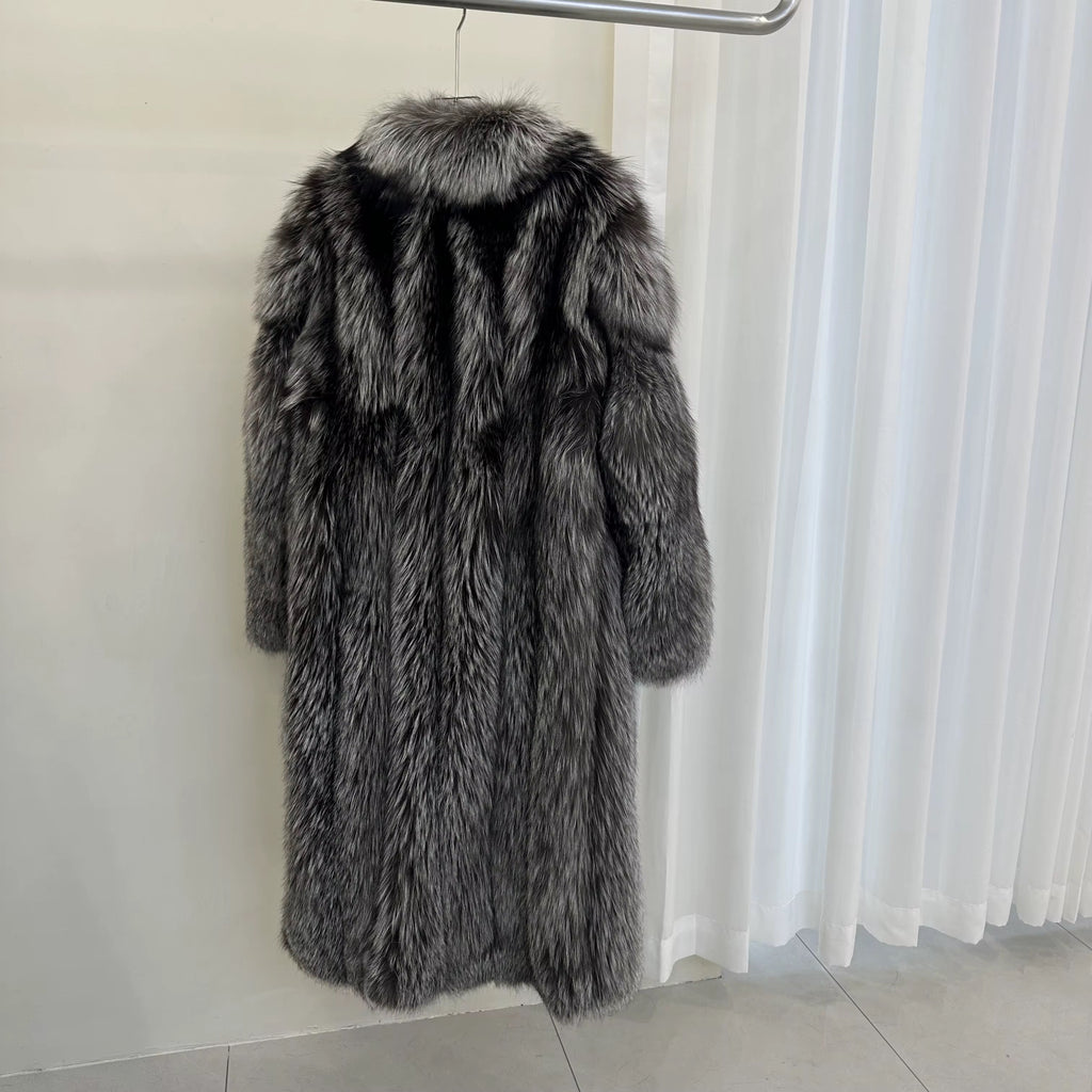 La Lunga — Silver Fox Full-Length Coat