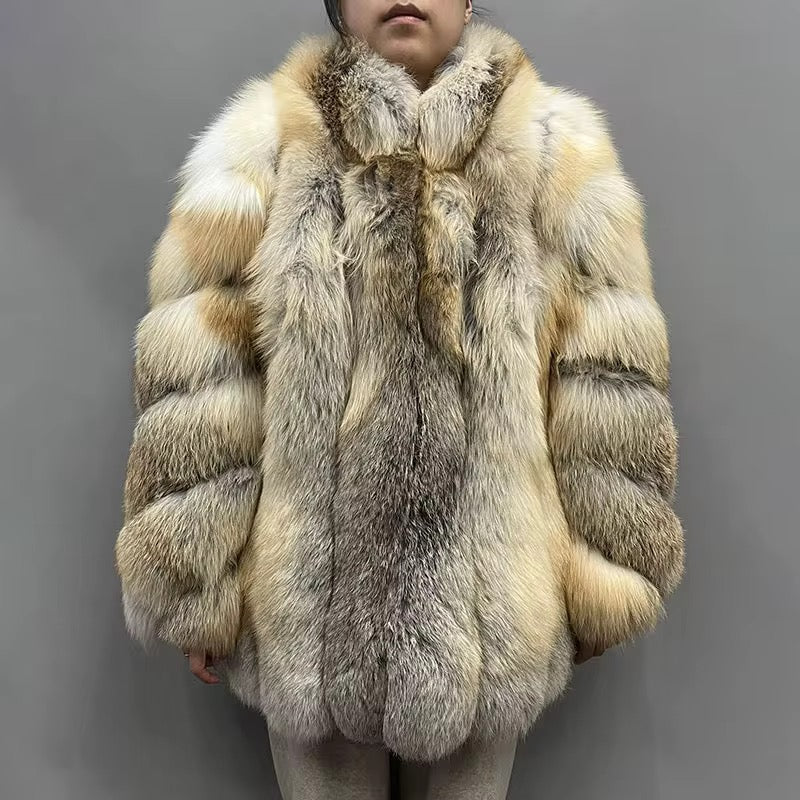 La Regina — Golden Fox Full-Length Coat