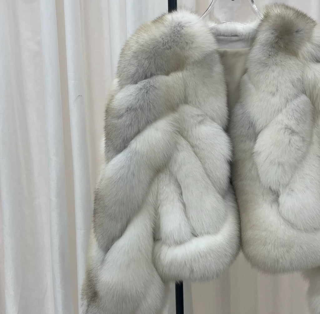 The Bianca Ciel — Silver-White Fox Fur Coat