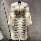 The Élivarre — Winter Veil White Fox Long Coat
