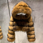 The Vionne — Amber Shadow Fox Hooded Jacket