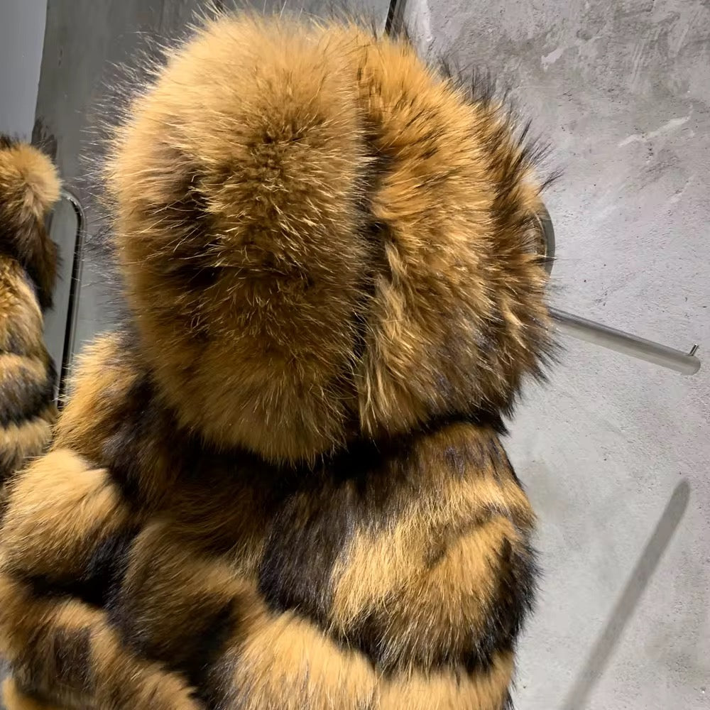 The Vionne — Amber Shadow Fox Hooded Jacket