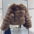 La Aurelia — Golden Fox Cropped Luxury Jacket