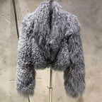 The Ardenté — Storm Silver Mongolian Shearling Coat