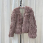 The Verona Rosé — Blush Fox Fur Jacket