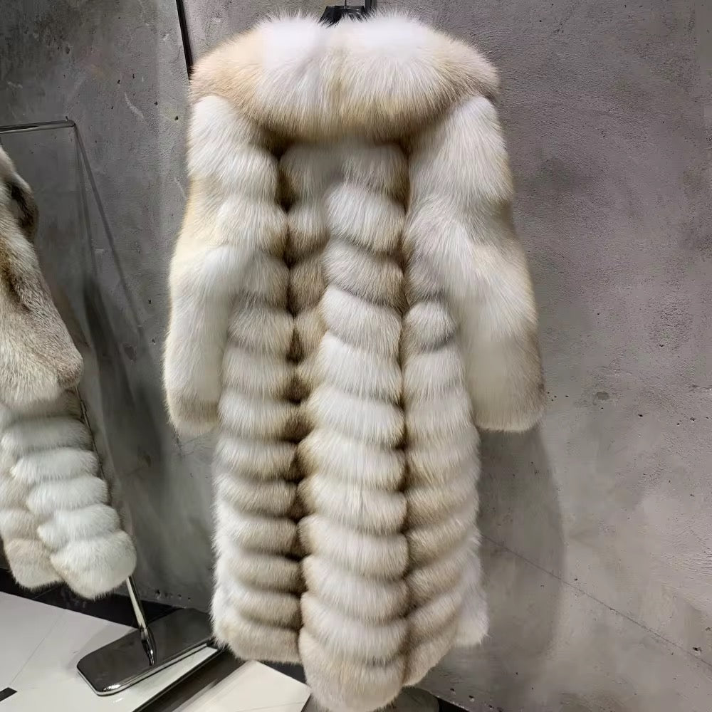 The Élivarre — Winter Veil White Fox Long Coat