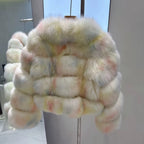 Opal Aurora Luxe Fox Fur Jacket