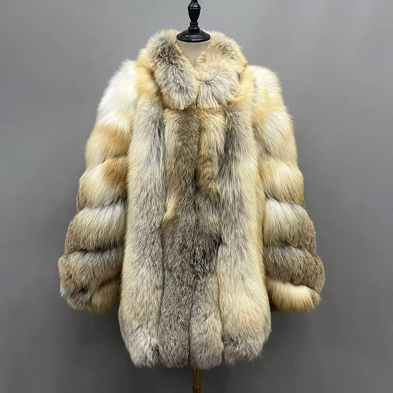 La Regina — Golden Fox Full-Length Coat