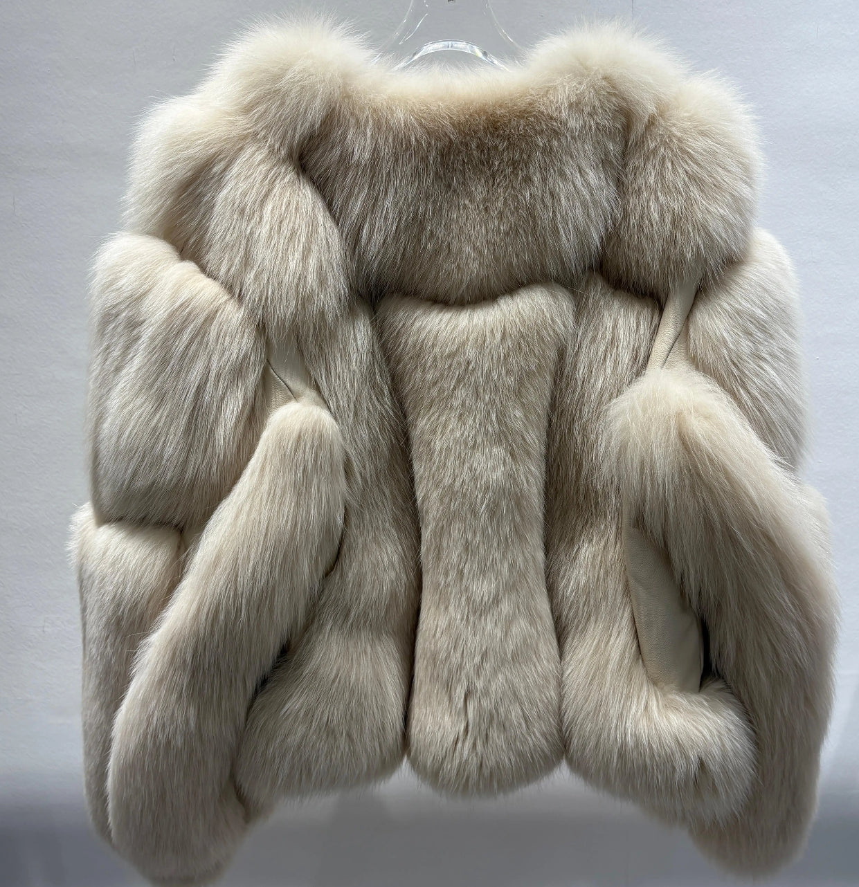 The Venezia Luxe — White Fox Fur Jacket