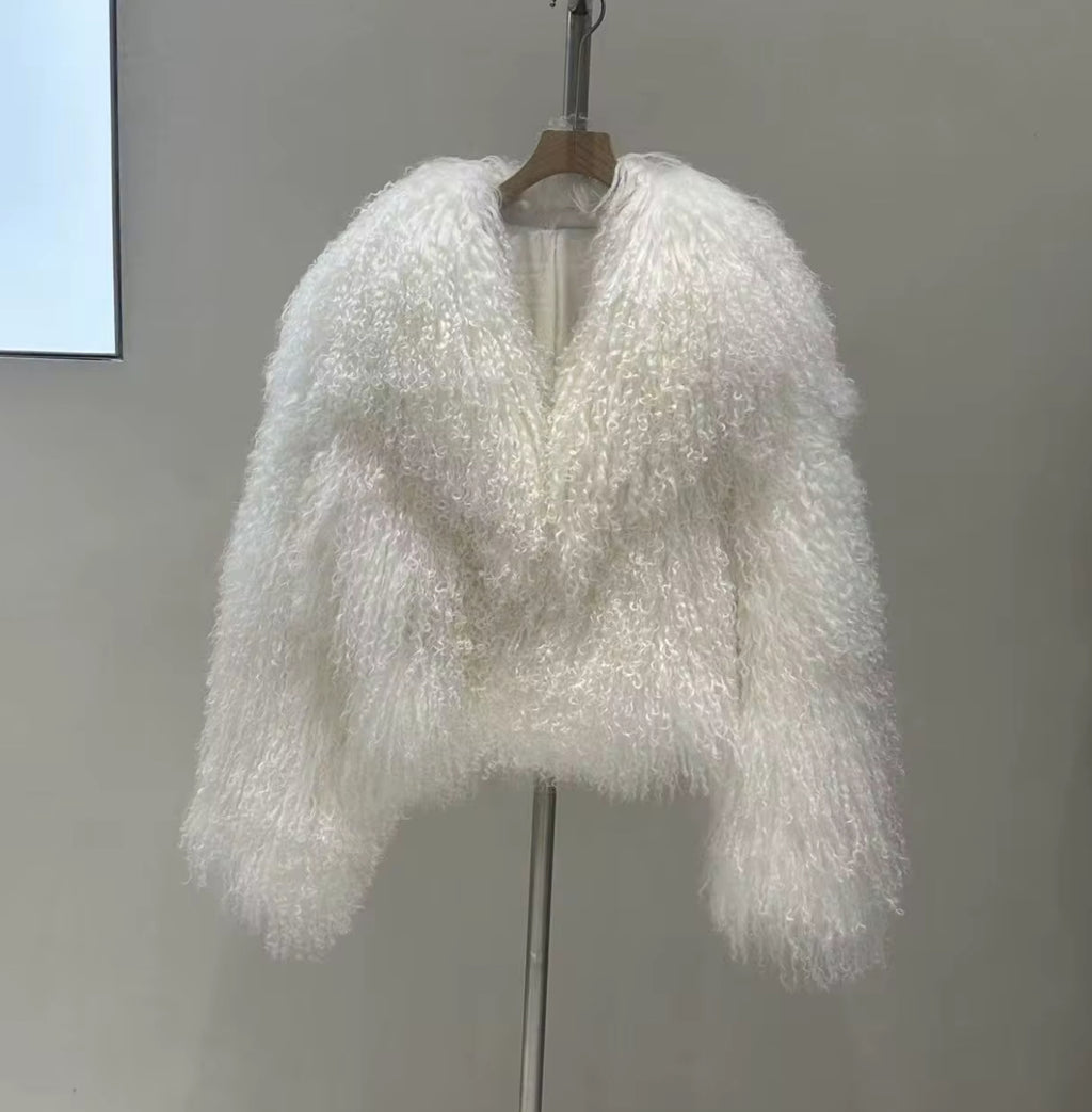 The Celene — Mongolian Lamb Fur Jacket